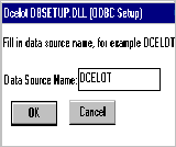 DBSETUP.DLL dialog box
